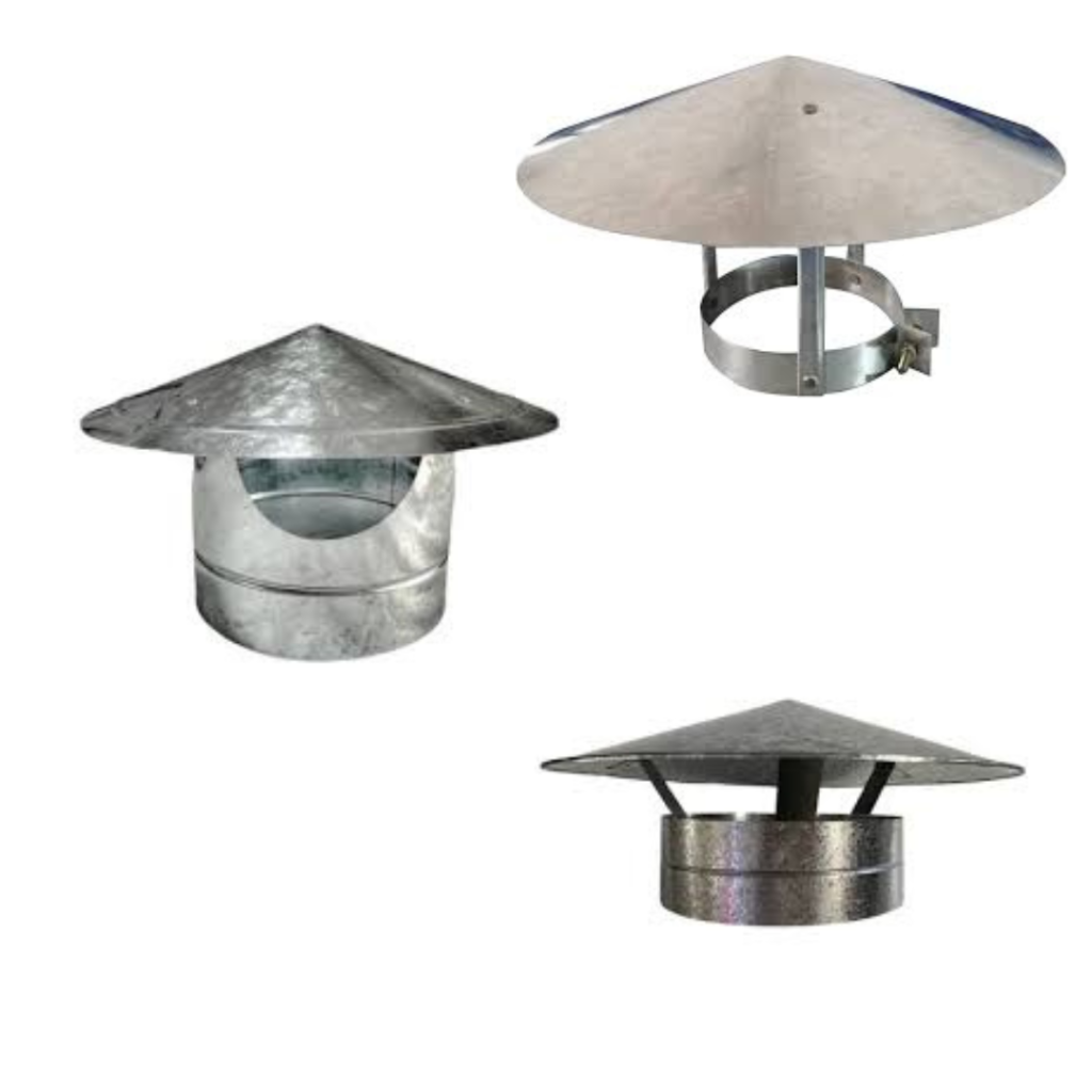 Chapéu para duto de ventilação de todos tipos e diâmetros, chapéu para duto fabricado sob medida